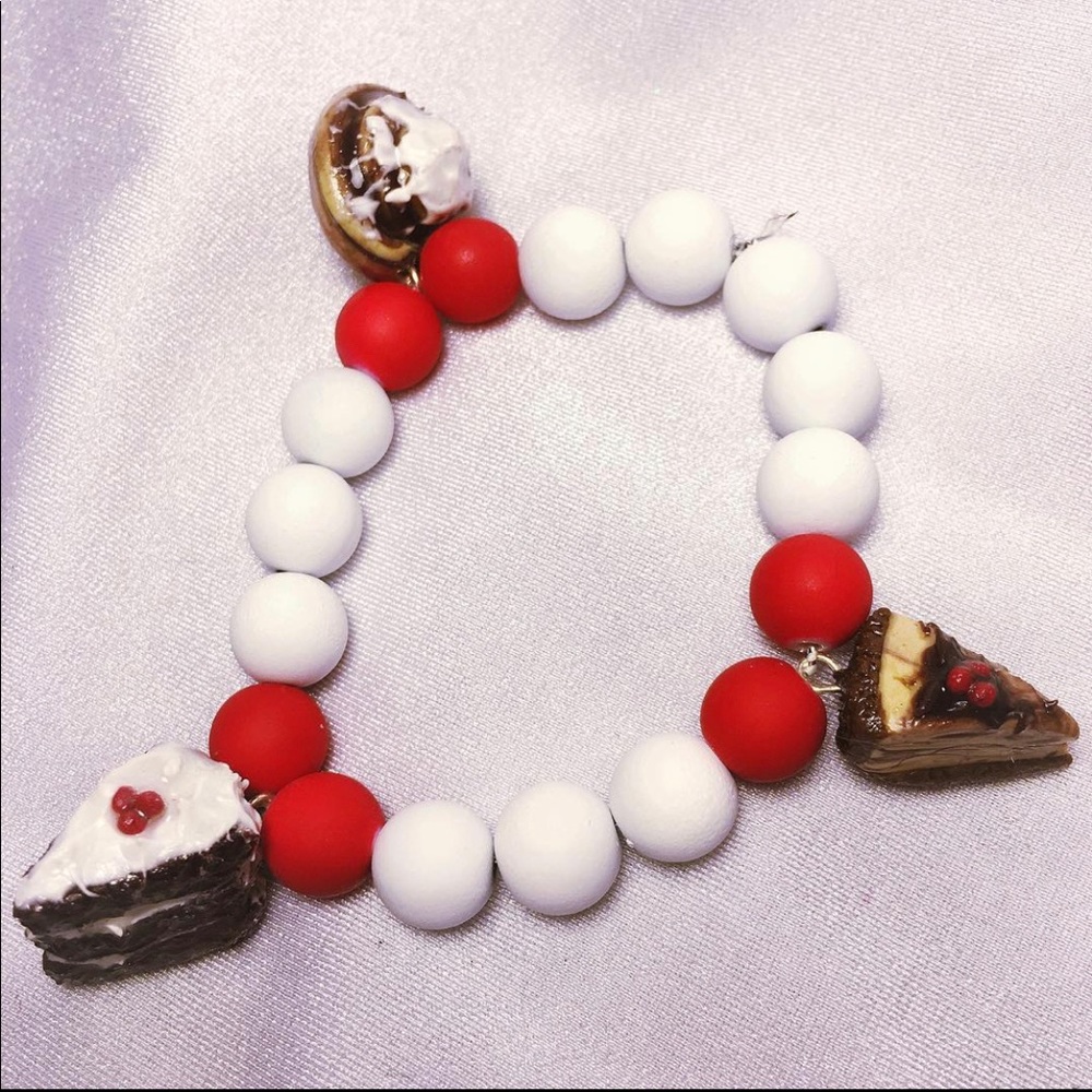 Sweet Cakes Polymer Clay Charm Bracelet